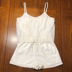 Ivory lace romper